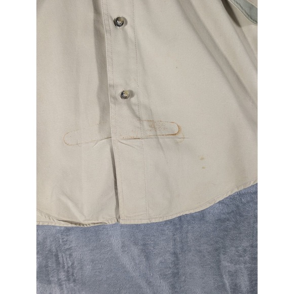 Patagonia Men's Small Tan 100% Cotton Canvas Long Sleeve Button Up Work Shirt - Picture 4 of 12